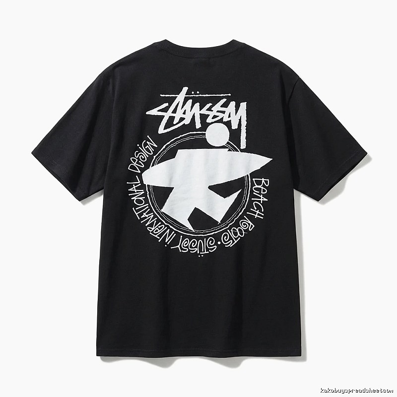 Stussy graffiti-style black T-shirt