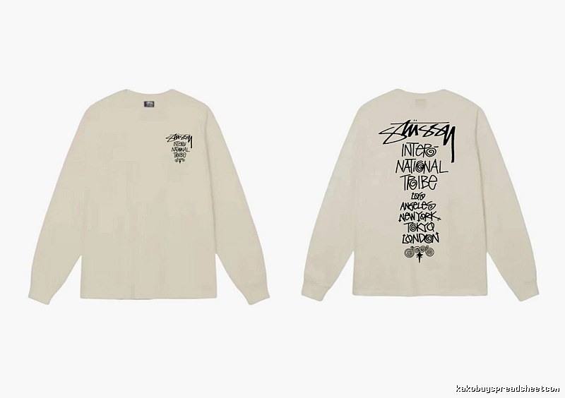 Stussy graffiti-style off-white long-sleeve