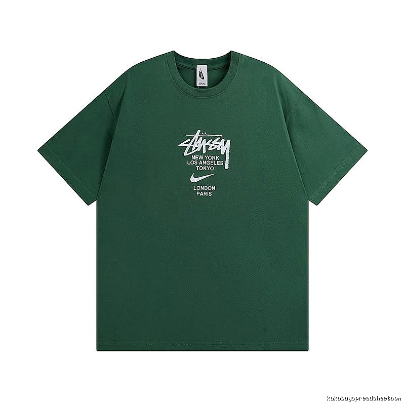 Stussy Green Spider Graphic T-Shirt Smart Casual Logo