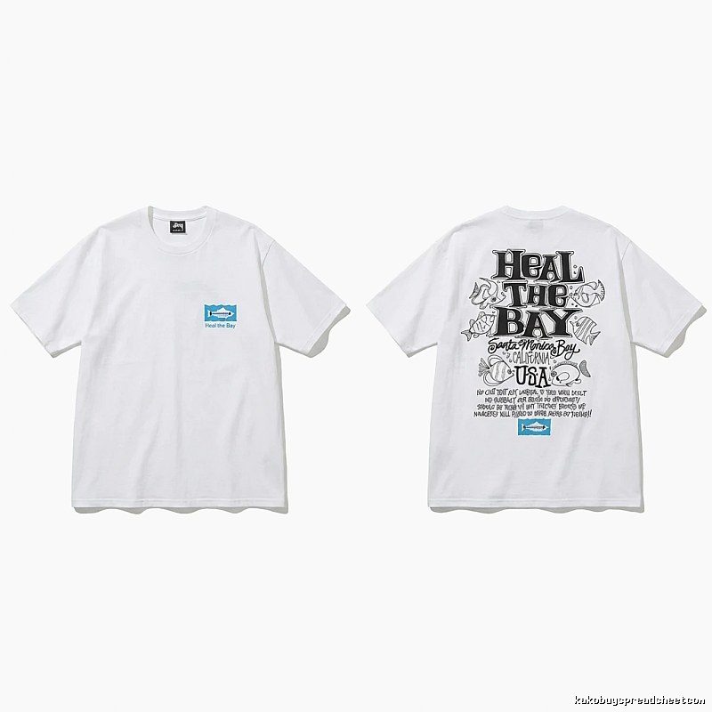 Stussy Healing Bay Collection White Short-sleeve Shirt