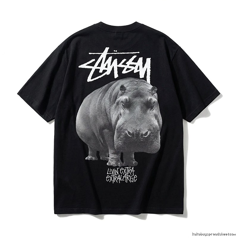 Stussy Hippo Print Black T-shirt