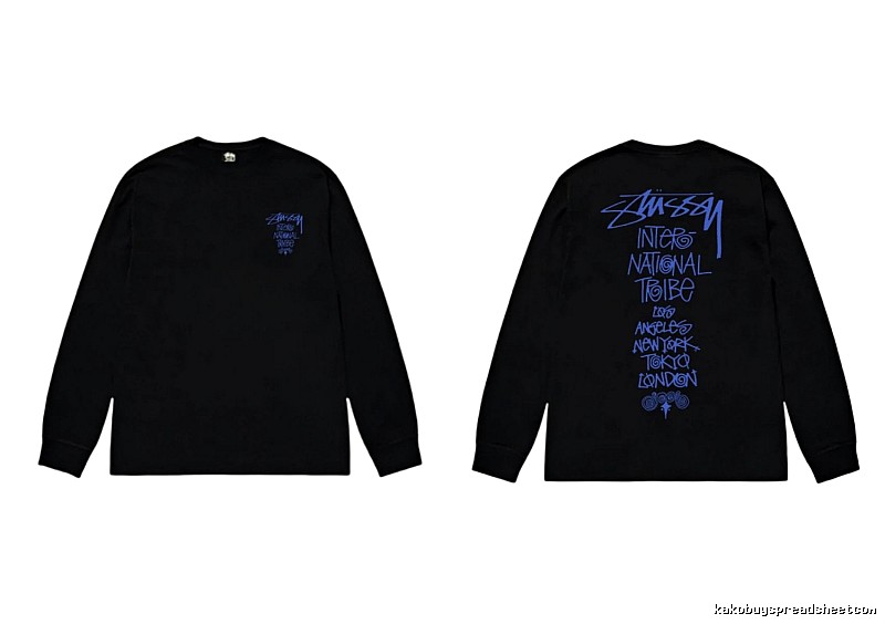 Stussy International Tribal Style Black Long-sleeve