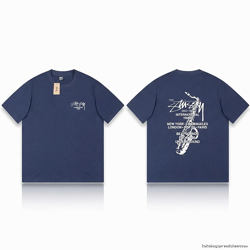 Stussy International Tribal Style Navy Blue T-shirt