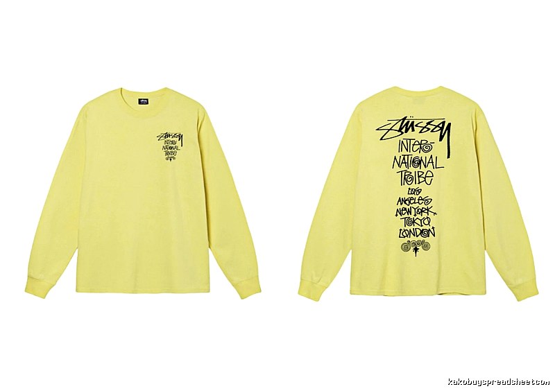 Stussy International Tribal Style Yellow Long-sleeve