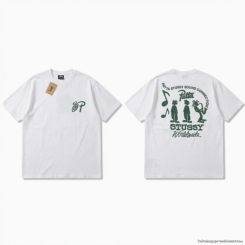 Stussy Music Print White T-shirt