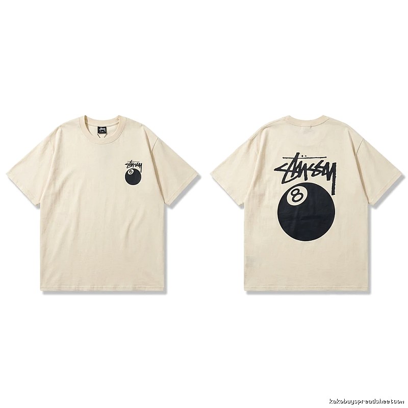 Stussy No.8 Ball Series Retro-Style T-Shirt