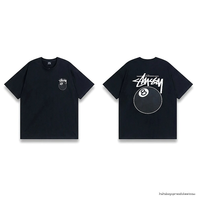Stussy No.8 Ball Style Black T-shirt