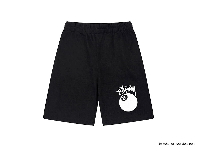 Stussy No.8 Ball Trend Brand Black Shorts
