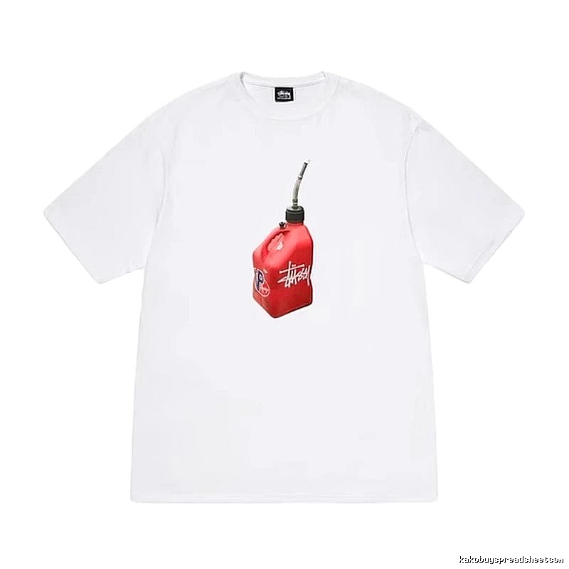Stussy Patterned Graphic T-shirt Black White Stussy with Polished Detail