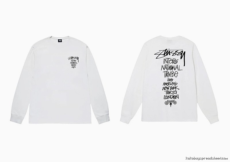 Stussy retro-style white long-sleeved shirt