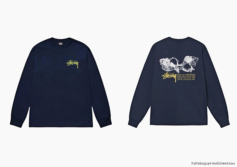 Stussy Skull Print Dark Style Long-sleeve