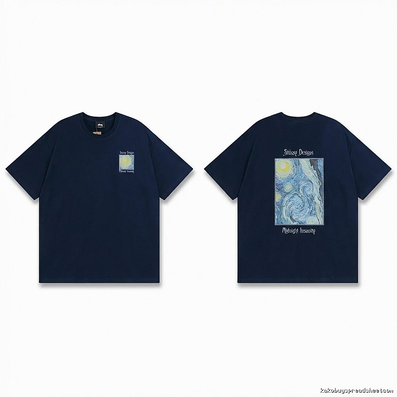 Stussy Van Gogh Series Dark Blue T-shirt