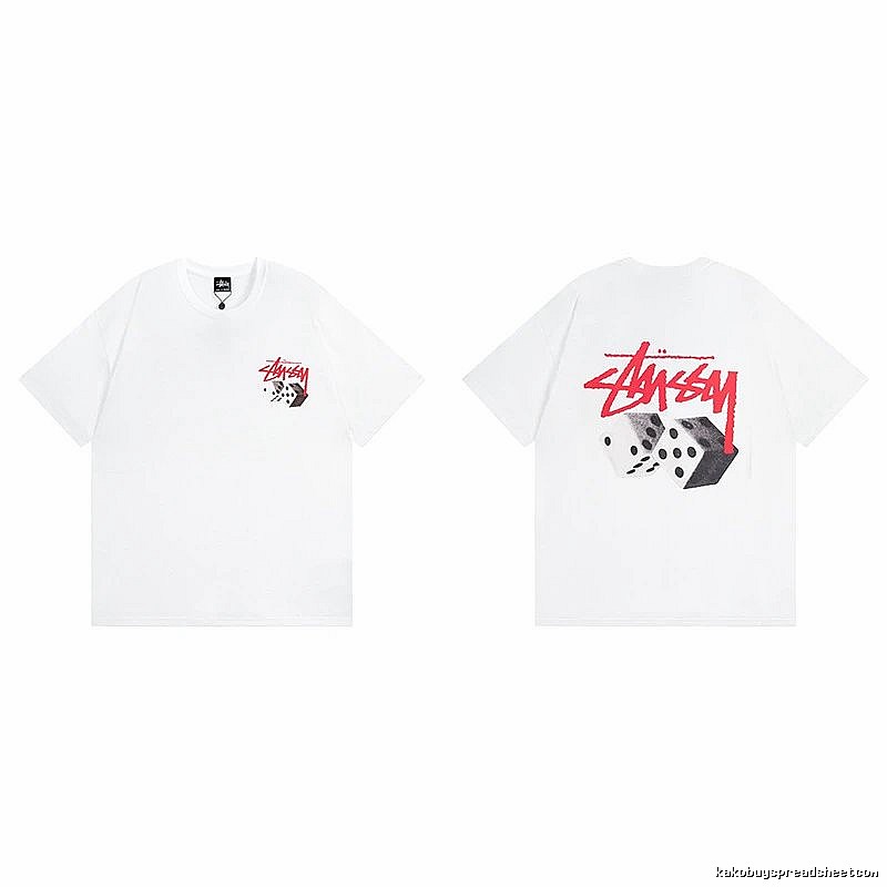 Stussy White Spider Graphic T-Shirt Fan Wear Logo