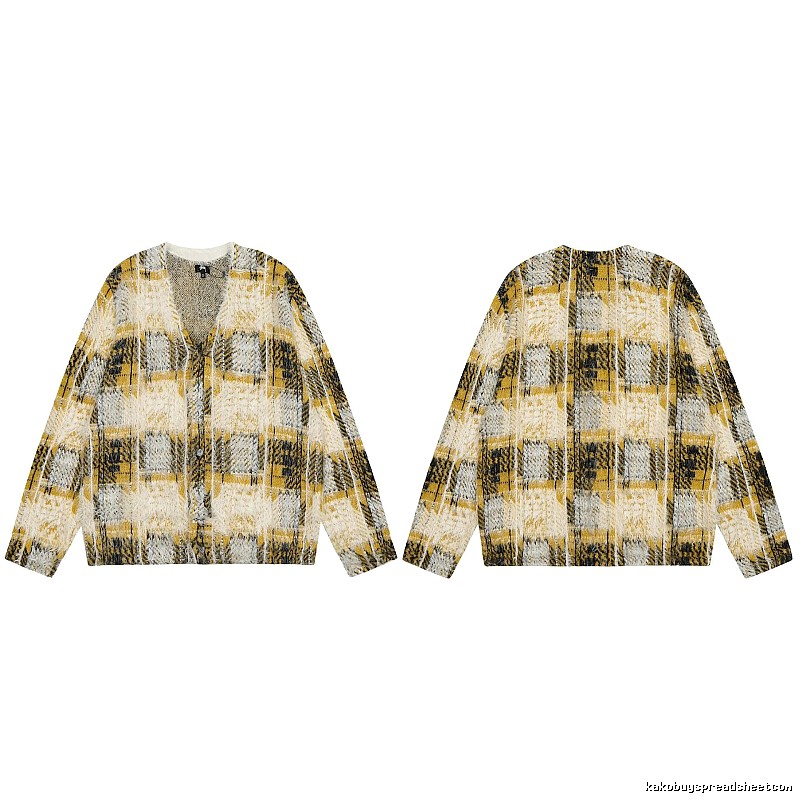 Stussy Yellow Swirl Graphic SweatShirt Warm Weather