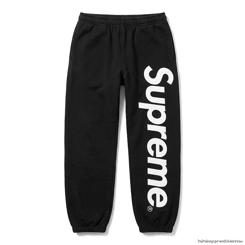 Supreme alphabet style black sweatpants
