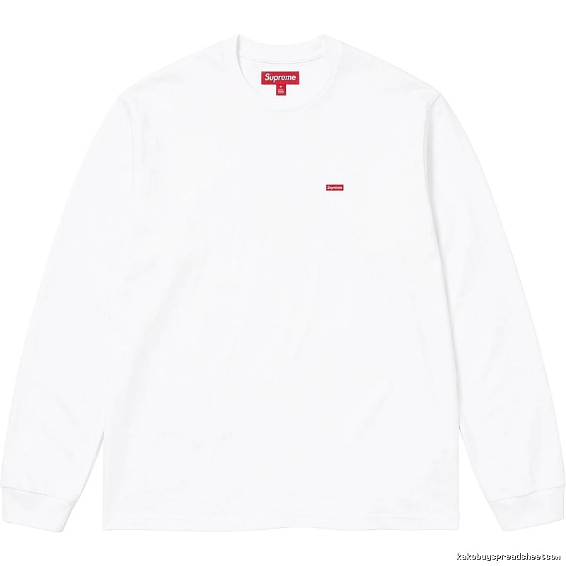 Supreme basic simple white long-sleeve