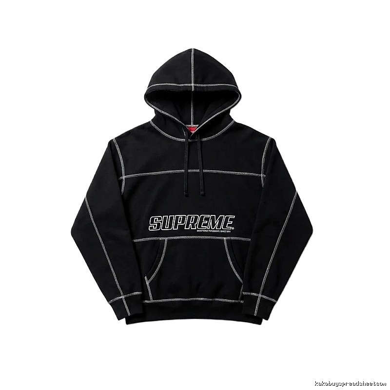 Supreme basic street style black sweatshirt