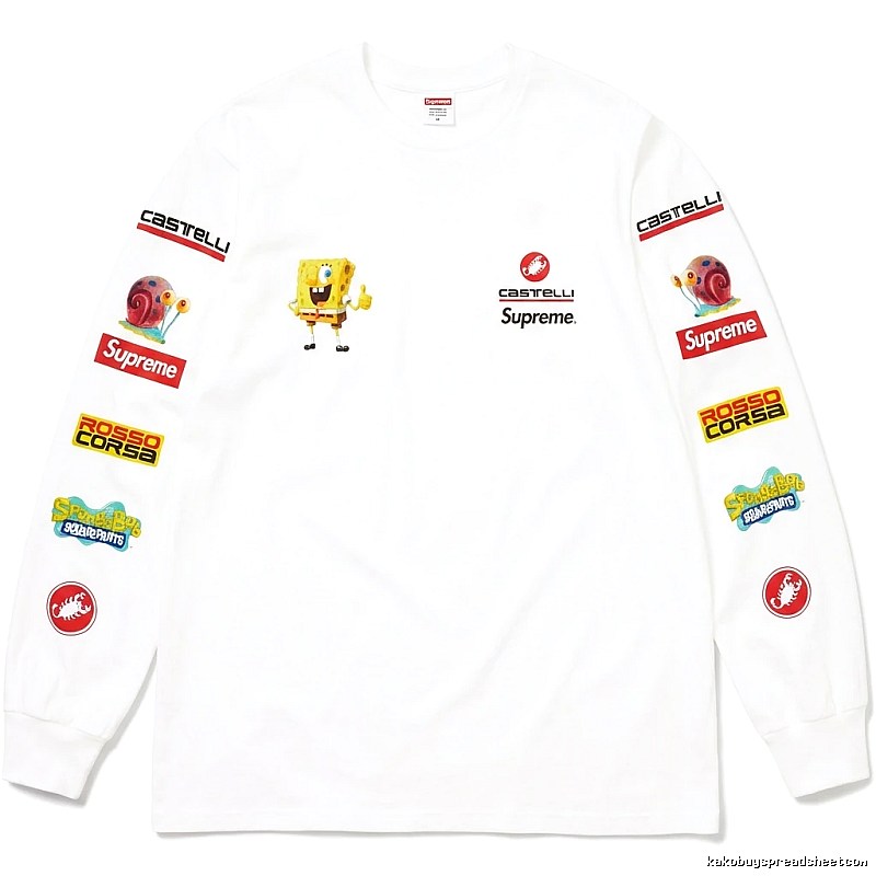 Supreme cartoon trendy white sweatshirt