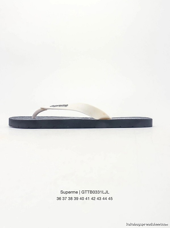 Supreme Casual Street Style Black and White Flip-Flops
