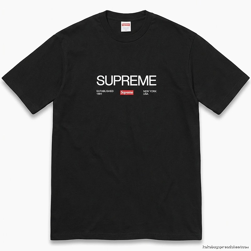 Supreme classic black T-shirt