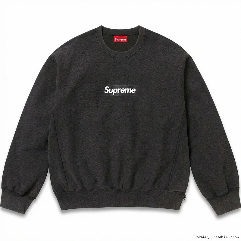 Supreme classic minimalist style black sweatshirt