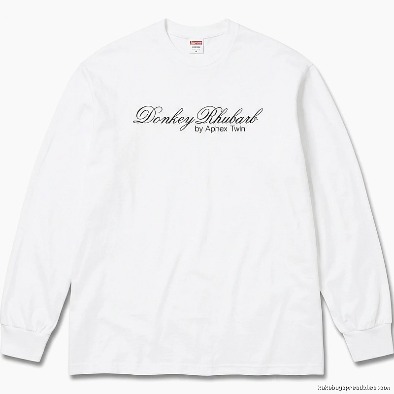 Supreme letter style white long-sleeve