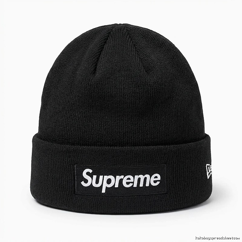 Supreme minimalist style black cold hat