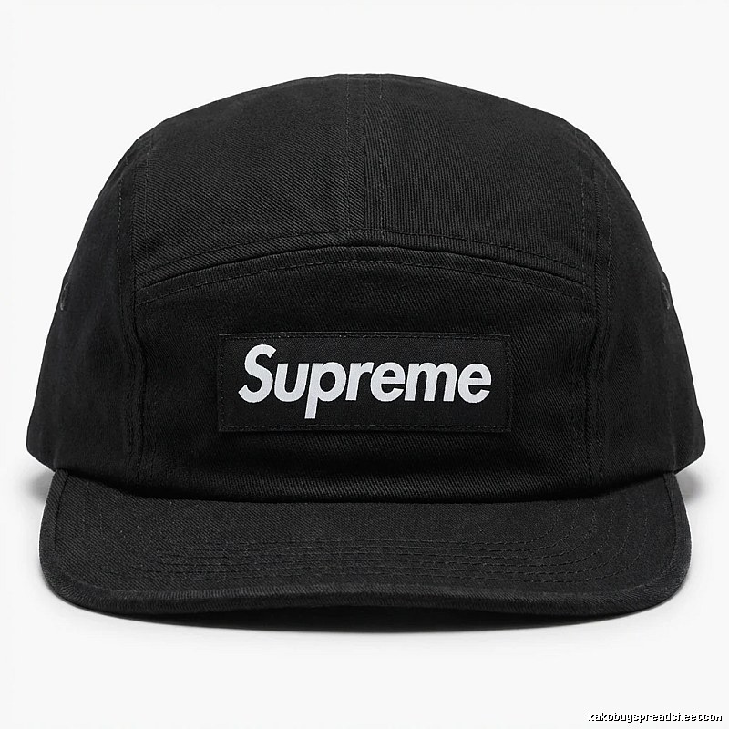 Supreme minimalist style black hat