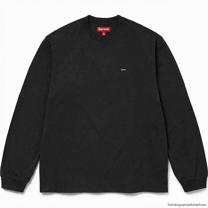 Supreme minimalist style black long-sleeved shirt