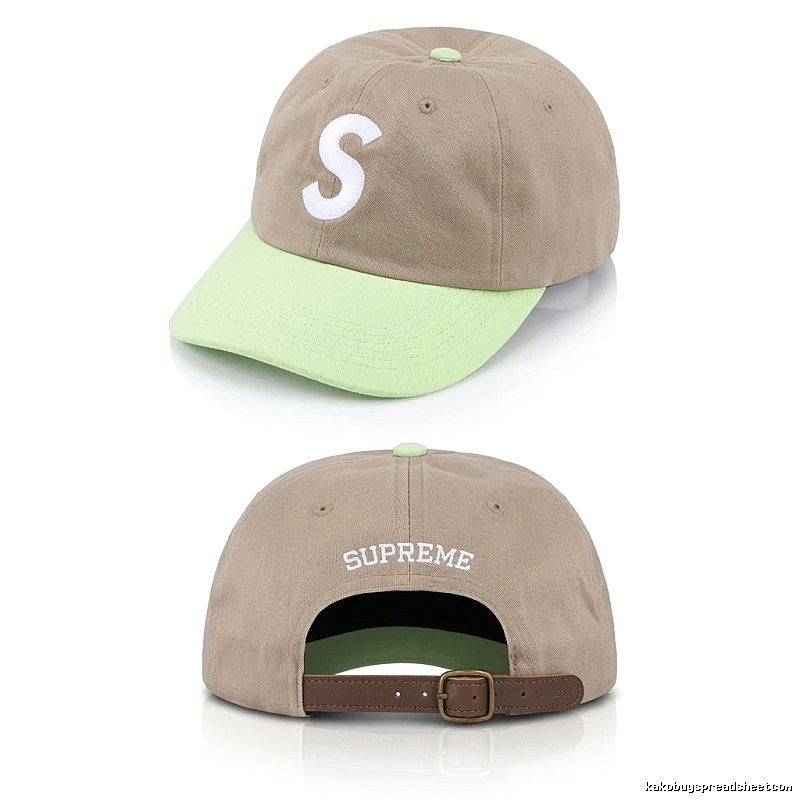 Supreme minimalist style gray-green hat