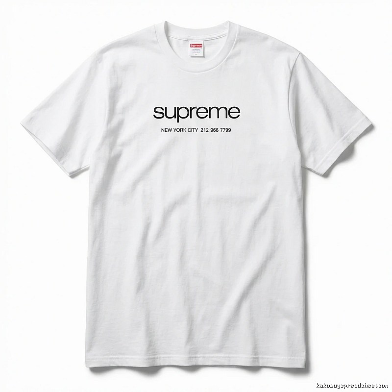 Supreme minimalist style white T-shirt