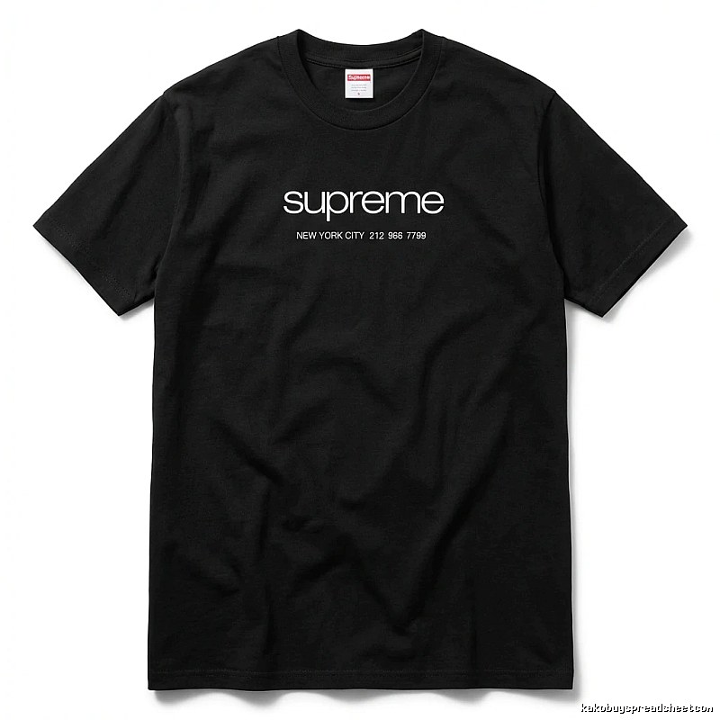 Supreme New York Style Black T-shirt