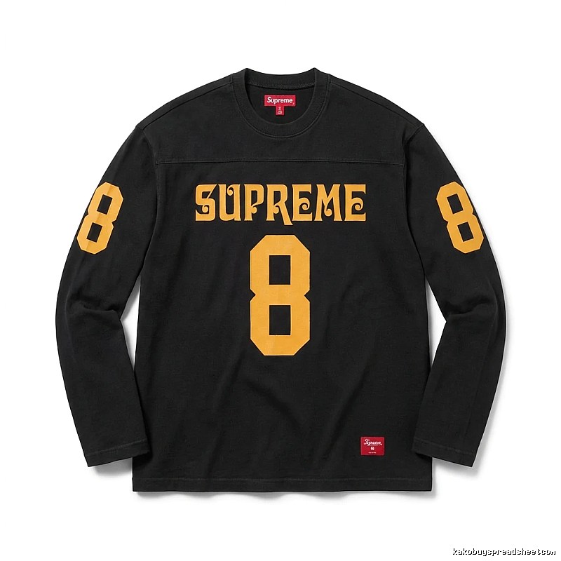 Supreme No.8 Retro Style Black T-shirt