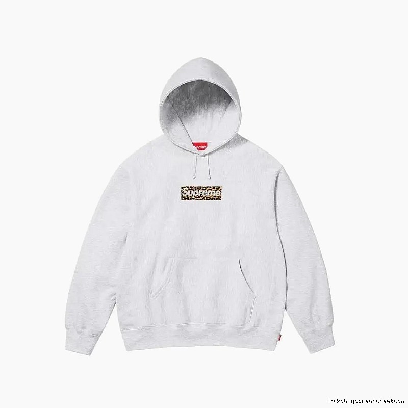 Supreme Resort Logo hoodie Gray Red Oversized for Travel Looks