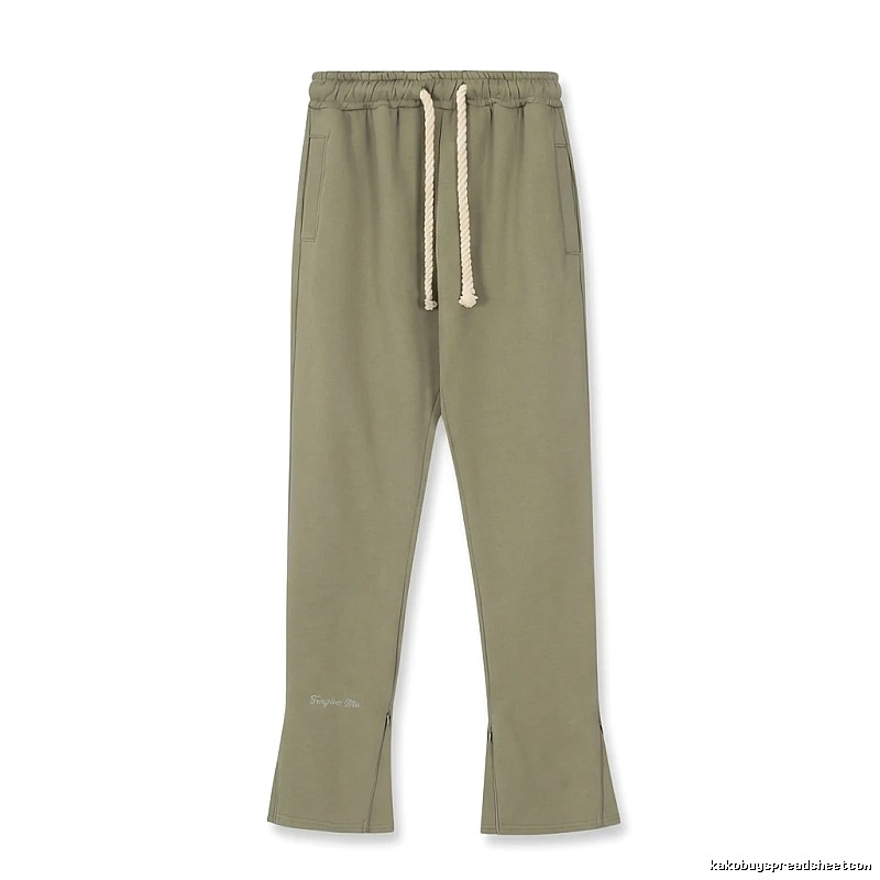 SynaWorld casual style olive green trousers