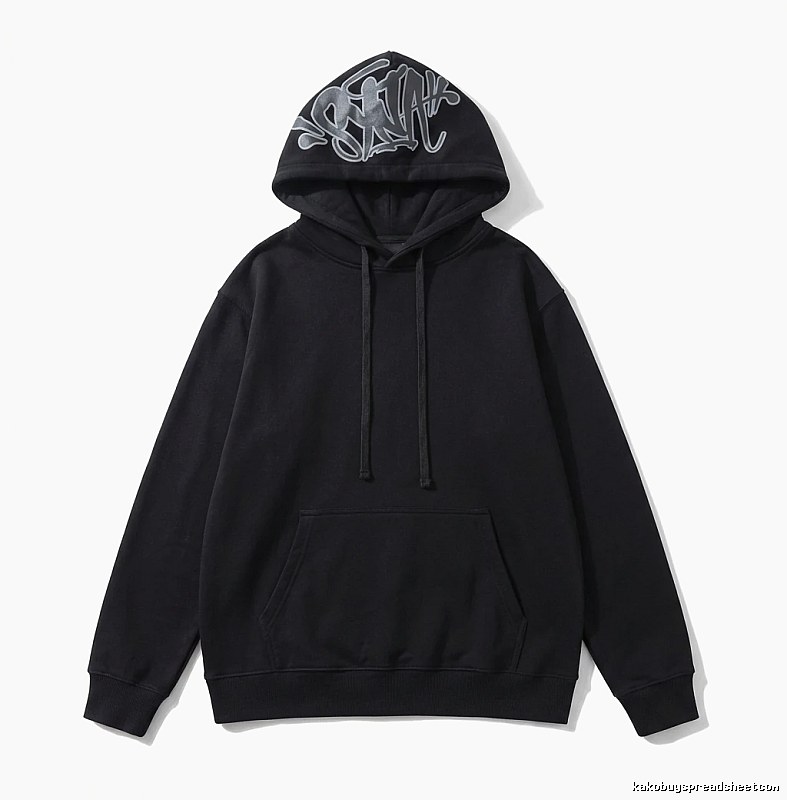SynaWorld graffiti-style black hoodie