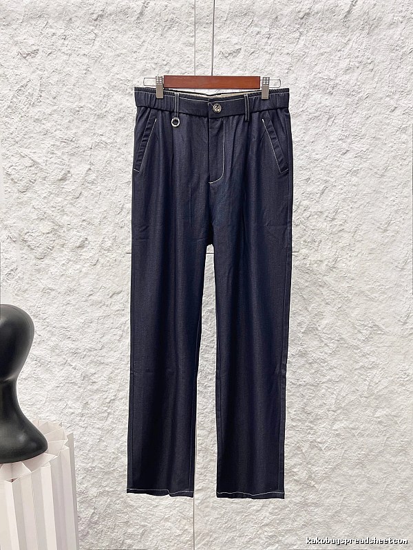 Tailored Straight Trousers - pressed-looking front and clean waistband for weekend