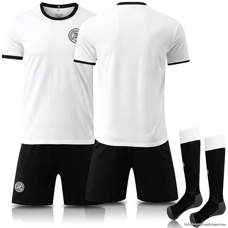 The classic black-and-white football jersey of the German national team.