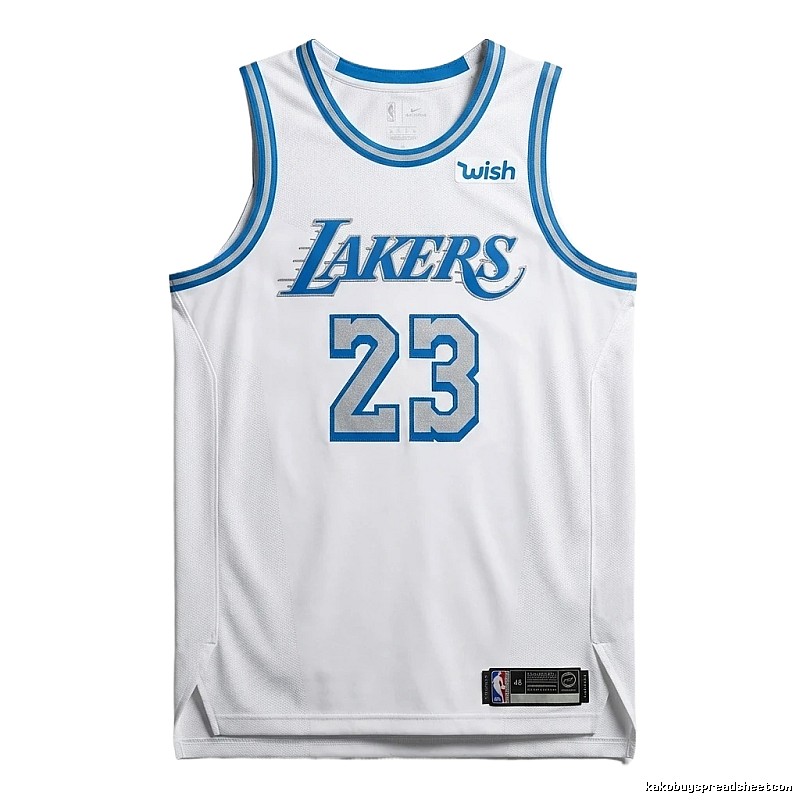 The No. 23 white jersey of the LBJ Lakers.