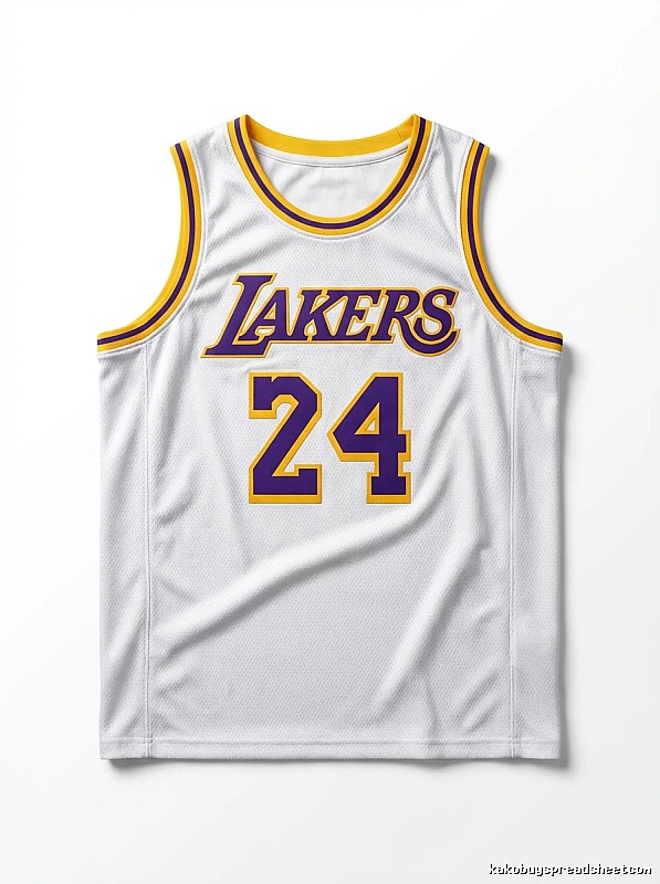 The No. 24 white jersey of the Kobe Lakers.