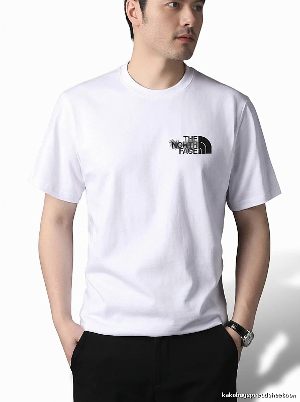 The North Face simple-style white T-shirt