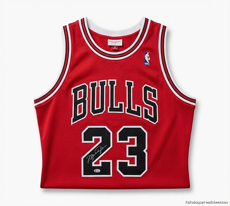 The retro red jersey of the Michael Jordan.