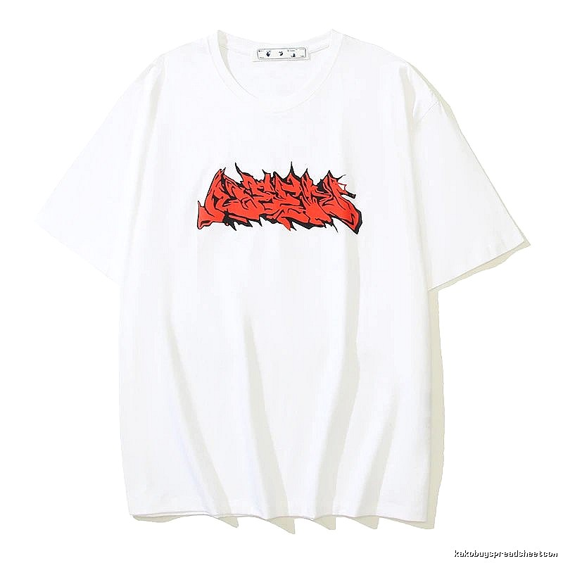 Thrasher Classic Flame logo T-shirt White Red Thrasher for Daily Styling