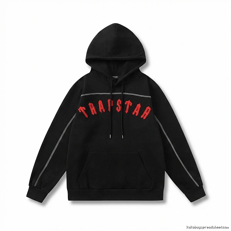 Trapstar Letter Trendy Cool Black Sweatshirt
