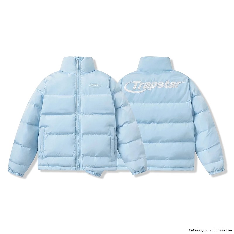 Trapstar trendy and cool style light blue down jacket