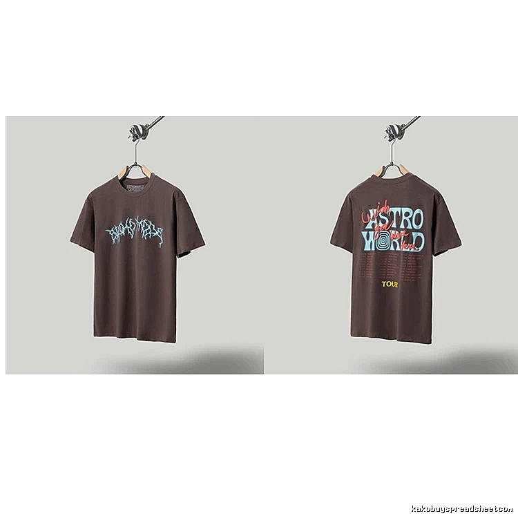Travis Scott Astroworld Street Style Dark Brown T-Shirt