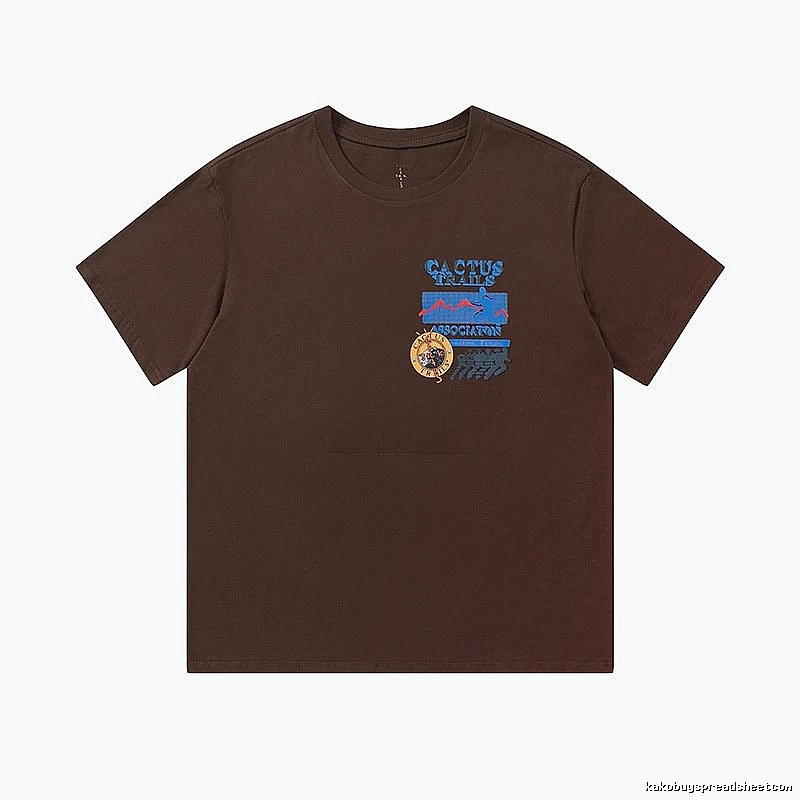 Travis Scott Compact Graphic T-shirt Brown Travis Scott for Sport-Inspired Styling