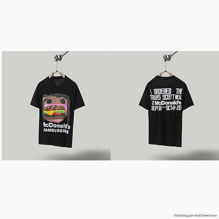 Travis Scott x McDonald's Co-branded Printed Black T-Shirt
