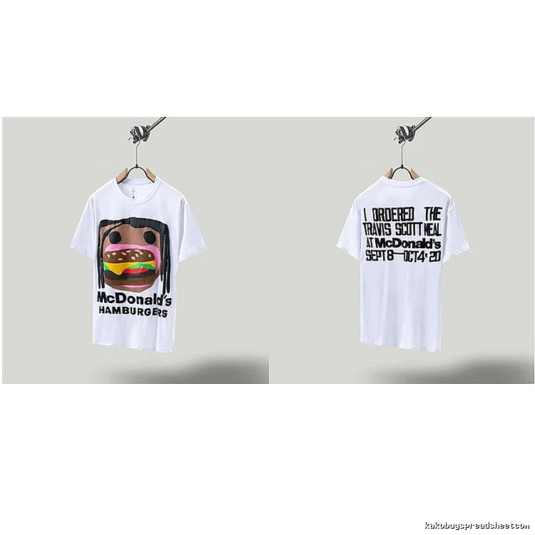 Travis Scott x McDonald's Co-branded Street Style White T-shirt