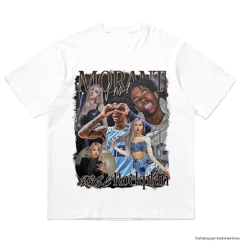 Tupac Summer Portrait graphic T-shirt Black Tupac Collage with Bold Graphic